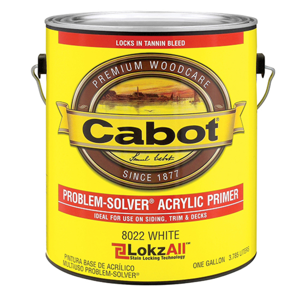 Cabot 1 Gal White Problem-Solver Waterborne Arcylic Wood Primer 8022